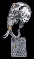 Steampunk Dekofigur - Silberfarbener Elefant