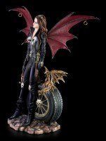 Dark Angel Figurine - Biker Outfit with Dragon