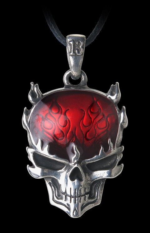 Flame Brain - Alchemy UL13 Skull Necklace