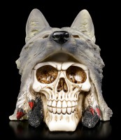 Skull - Indian with Wolfhead