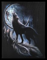 Small Canvas Wolf - From Darkness