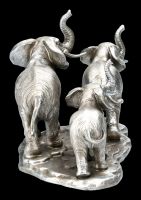 Elephant Figurine - Family Antique Silver