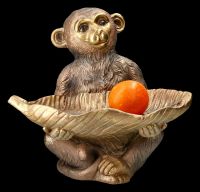 Monkey Figurine with Bowl