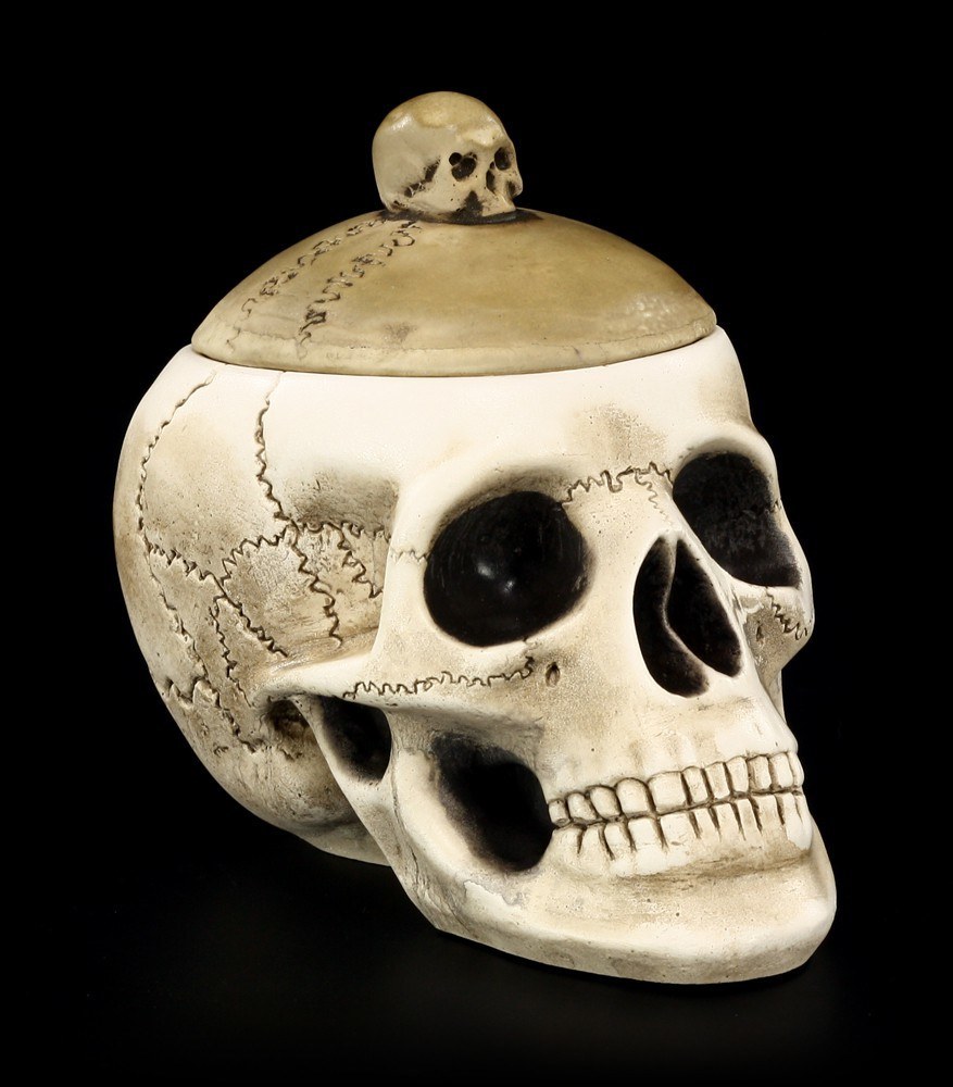 Box - Skull with Skullcap - large