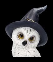 Snowy Owl Figurine with Wizard Hat right
