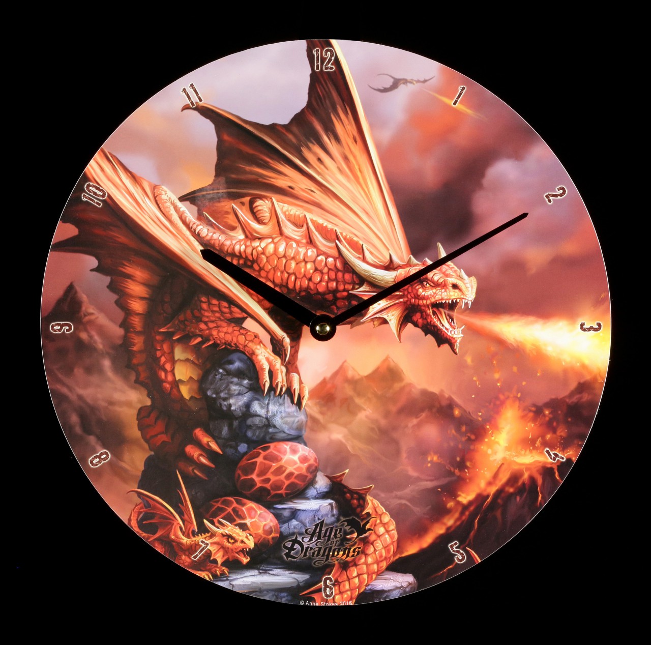 Wall Clock - Age of Dragons - Fire Dragon
