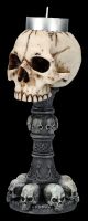 Tealight Holder - Skull on Pillar