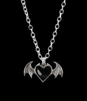 Alchemy Bat Heart Necklace - Blacksoul Bijou