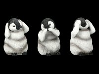 Three Wise Pinguine Figurines - No Evil