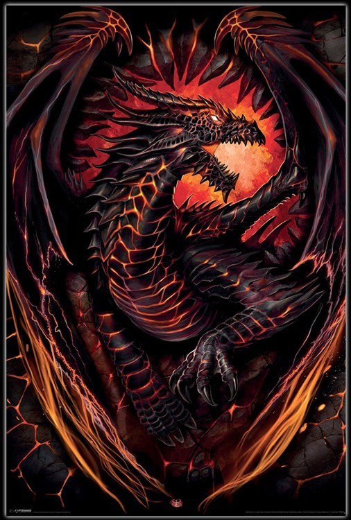 Poster Drache - Dragon Furnace
