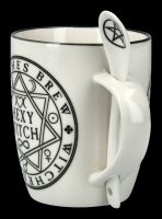 Tasse mit Löffel - Hexy Witch