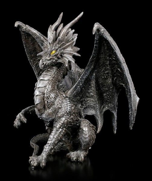 Gothic  Drachenstatue Deko Geschenk Painful Visitor Schwarze Drachen Figur 