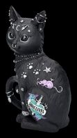 Cat Figurine with Tattoos - Nine Lives