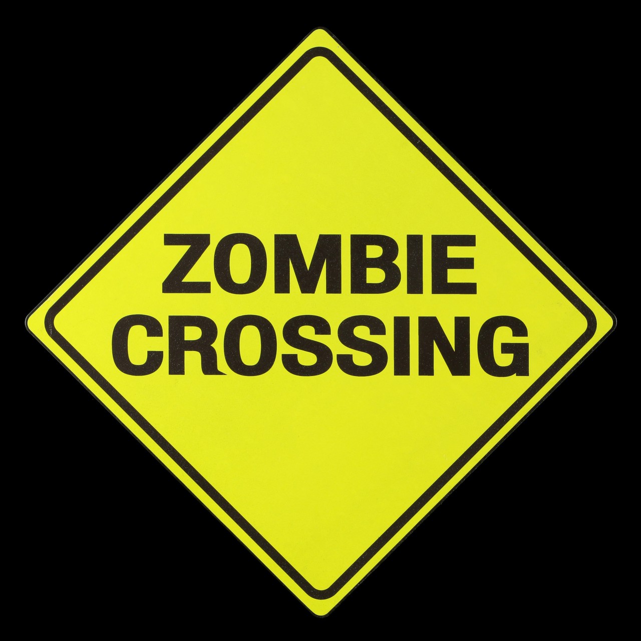 Metall Schild - Zombie Crossing