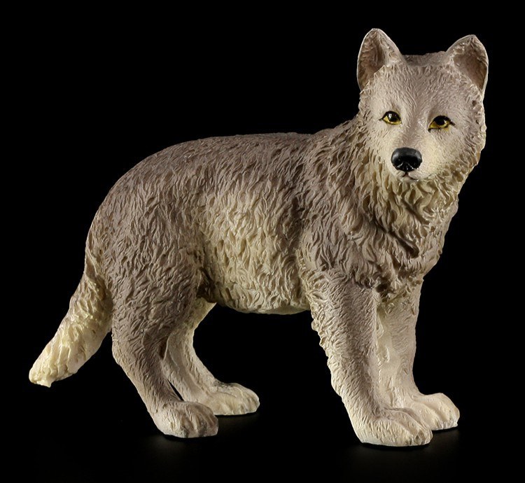 Standing Wolf Puppy Figurine