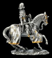 Pewter Knight Figure - German with Axe and Horse