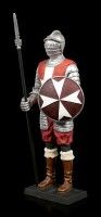 Malteser Ritter Figur mit Pike und Rundschild