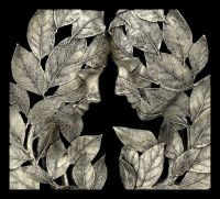 Sculpture made of Leaves - Natural Emotion - Love