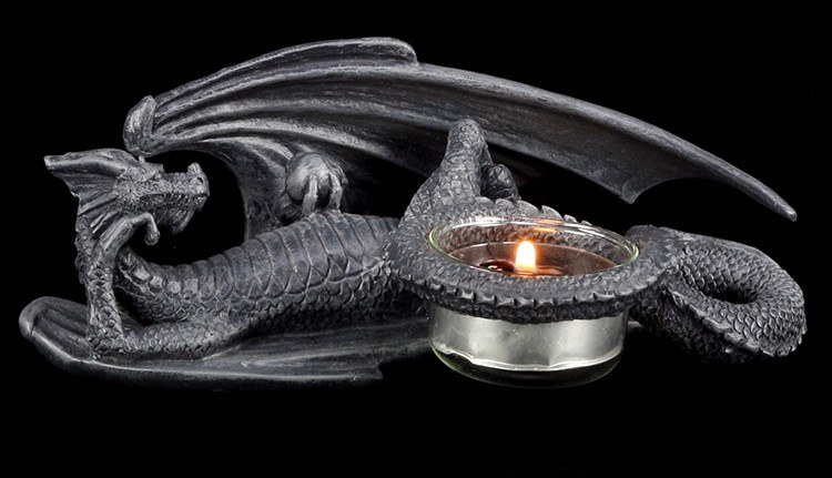 Tealight Holder - Lying Dragon