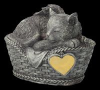 Cat Urn - Lying in Basket