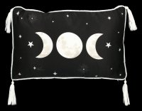 Schwarzes Kissen - Dreifach Mond