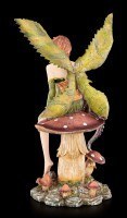 Elfen Figur - Dracolia mit Blätterflügeln und Drache