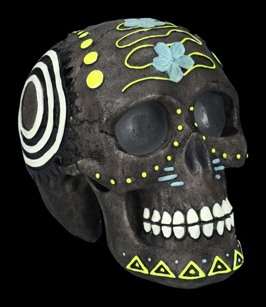 Aquarium Figurine - Skull fluorescent L black