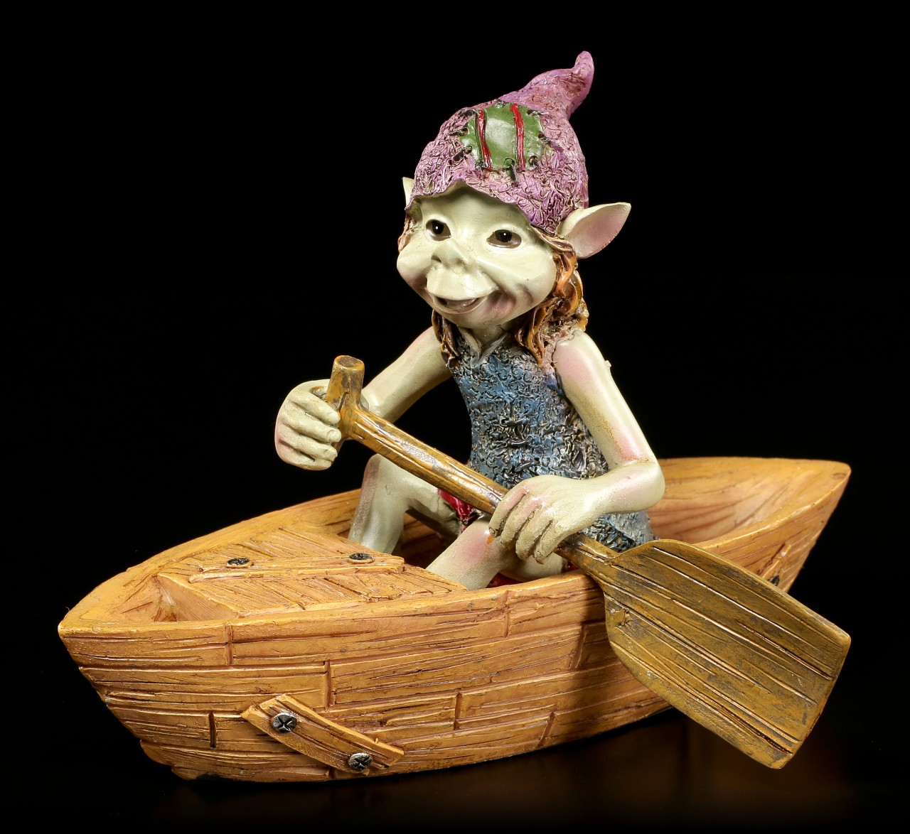 Pixie Figur - Paddeln in einem Ruderboot