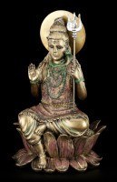 Hindu God Figurine - Shiva - Sitting on Lotus Flower