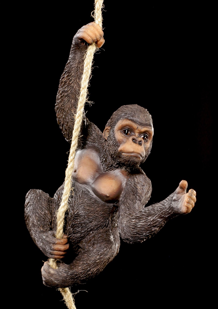 Gorilla Figure hanging on Rope - King of Swing