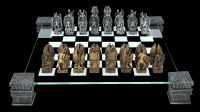 Chess Set with Board - King Arthur gold-silver