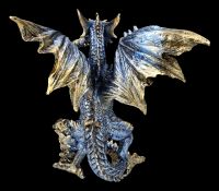 Drachen Figur - Saphirblauer Kugel Wächter