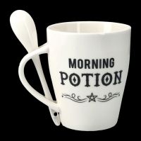Kaffeetasse mit Löffel - Morning Potion