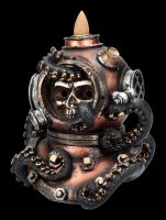 Backflow Incense Burner - Skull in Diving Helmet