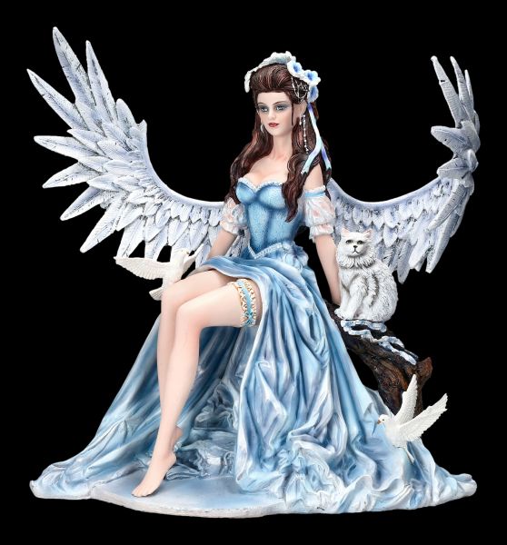 Fantasy Schutzengel Drachenengel Dark Angel mit Drache Große Engel Figur 