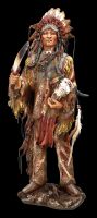 Indianer Figur - Häuptling mit Schädel groß