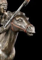 Indianer Figur - Krieger auf Pferd mit Speer