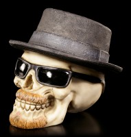 Totenkopf mit Hut und Sonnenbrille - Badass klein