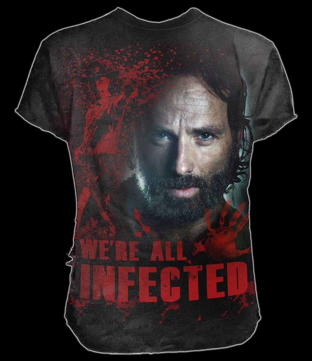T-Shirt - The Walking Dead - Rick All Infected