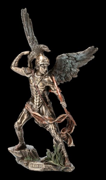 Erzengel Raphael Figur auf Podest Fantasy Schutzengel Engel Deko Statue 
