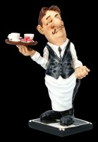 Funny Job Figurine - Waiter with Tablet
