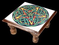 Altar Tisch mit Feuer Pentagramm 30 cm
