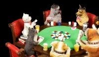 Dogs Playing Poker - Figurine