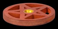 Wooden Incense Cone Holder - Pentagram