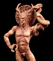 Götter Figur - Gehörnter Cernunnos - Terrakottafarben