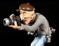 Funny Job Figurine - Photographer with modern Camera
