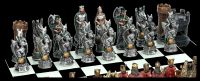 Schachspiel - König Artus und Drachen