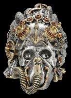Steampunk Skull with Feather Headdress - Cogwork Chief