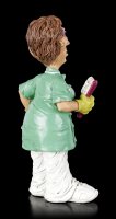 Funny Job Figurine - Female Dental Assistant with Toothbrush