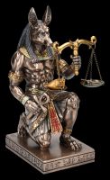 Anubis Figurine Kneeling - Scale with Heart and Feather